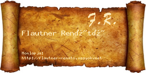 Flautner Renátó névjegykártya